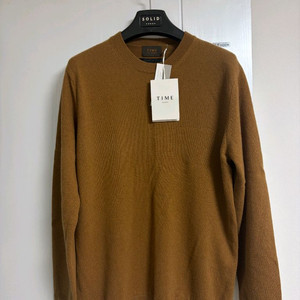 타임옴므 캐시미어100% 카멜 니트 새제품 이미지