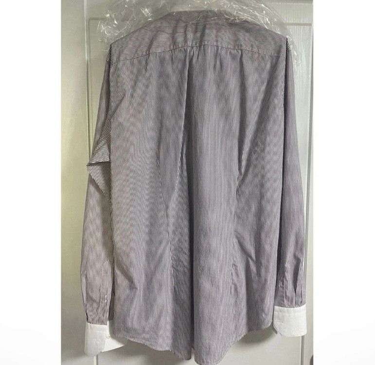 [100%정품/2회착용]랑방 투컬러 스트라이프 셔츠 이미지