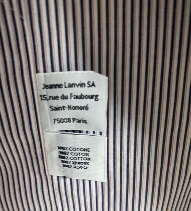 [100%정품/2회착용]랑방 투컬러 스트라이프 셔츠 이미지