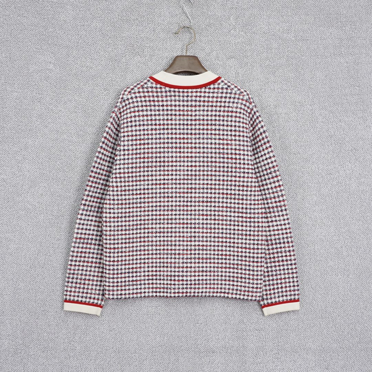 산드로 여성 자수패치 오버핏 체크 가디건 1size 이미지