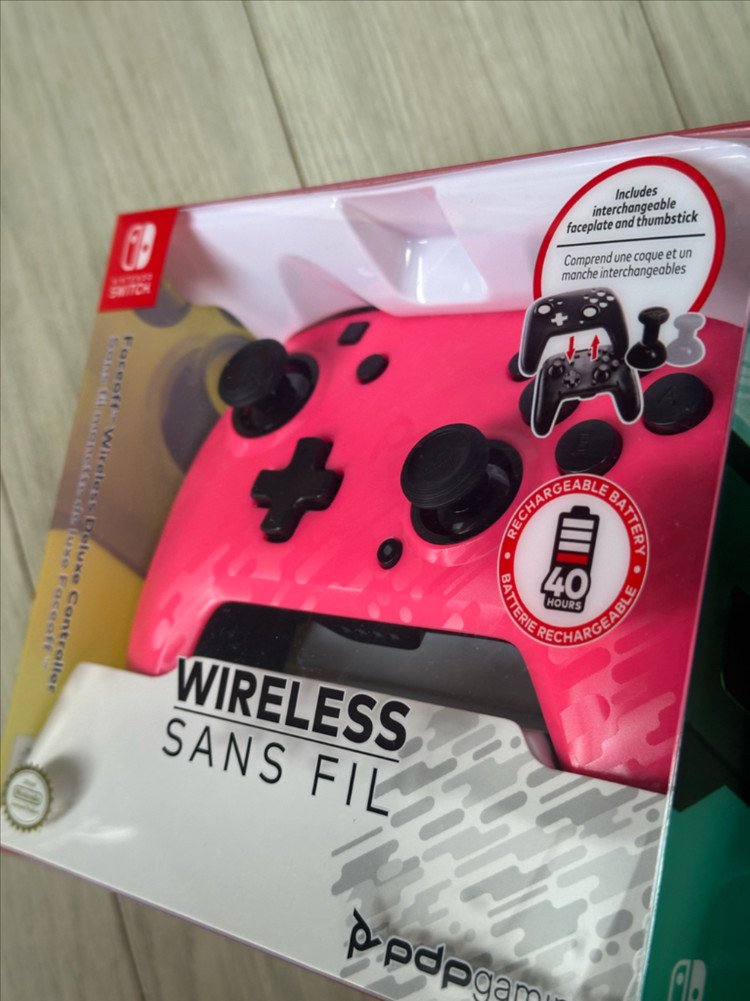 휴대용 게임기 무선 컨트롤러 핑크 이미지