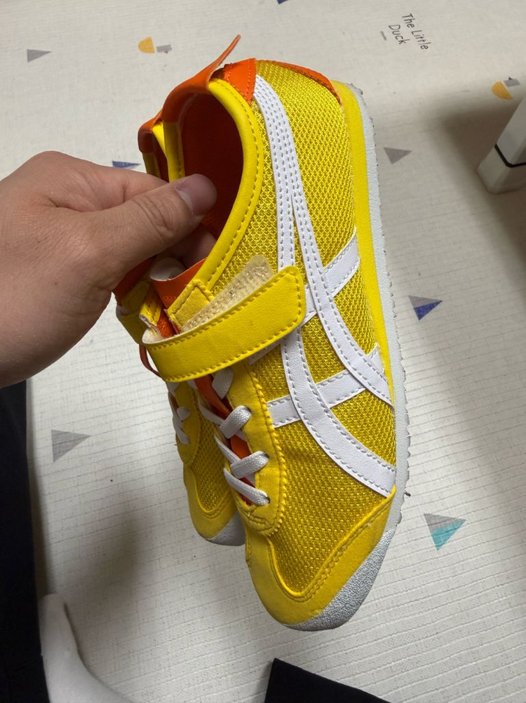 오니츠카타이거 키즈 운동화 옐로우 220 사이즈 이미지