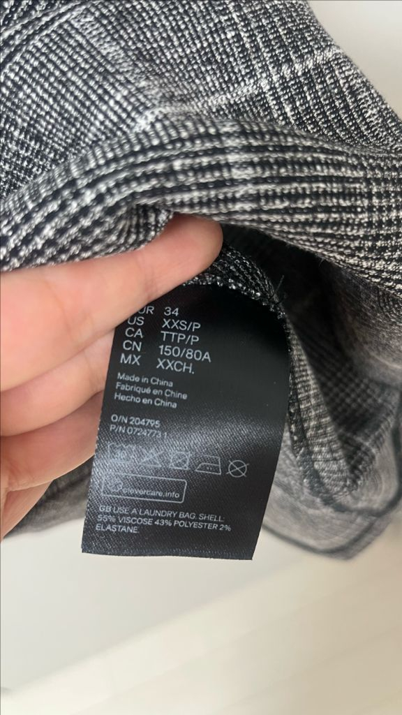 미착용 체크 원피스 (44~55사이즈 추천) 이미지