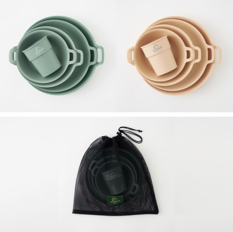 피너츠 스누피 스카우트 캠핑식기 2인 10P 세트(실내 겸용) 이미지