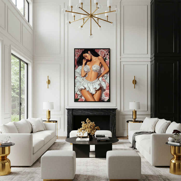 그림 액자 팝아트 인테리어소품 피어나는 고요 여인그림 인물액자 미녀 아트포스터 대형 사이즈 거실 벽면 장식용 고퀄리 이미지