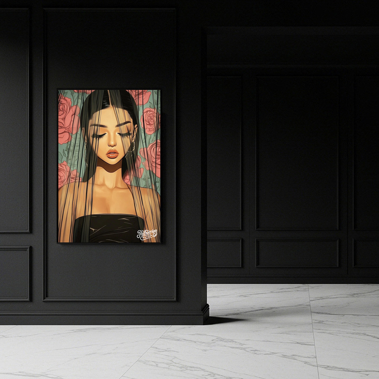 침묵의 여신 그림 액자 팝아트 인테리어소품 여성미인 인물그림 인물액자 대형 감성적인 거실 벽걸이 예술 아트포스터 이미지