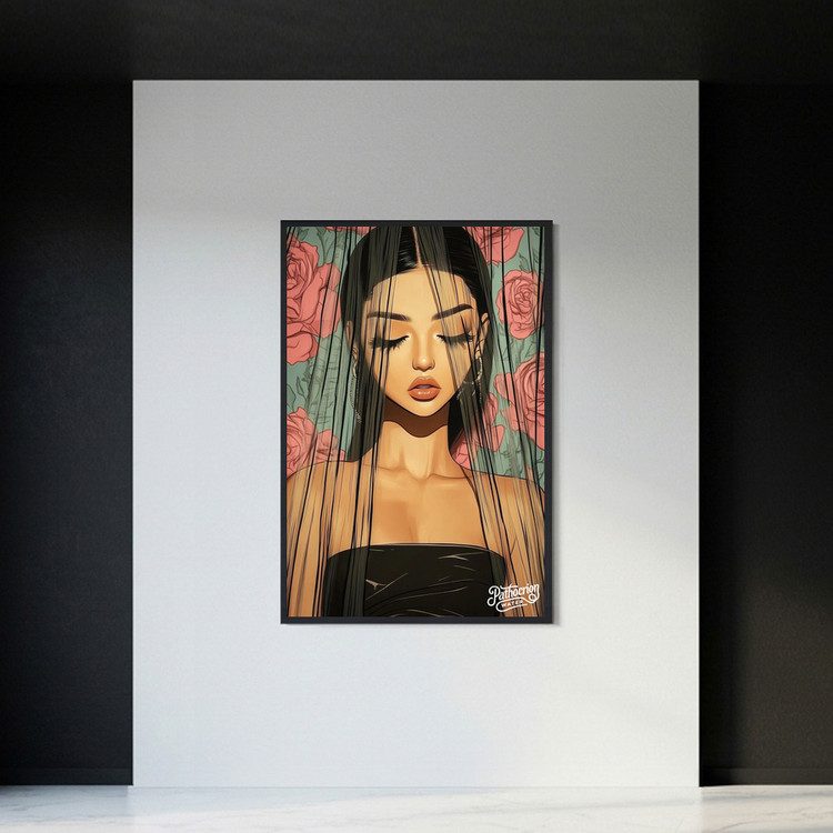 침묵의 여신 그림 액자 팝아트 인테리어소품 여성미인 인물그림 인물액자 대형 감성적인 거실 벽걸이 예술 아트포스터 이미지