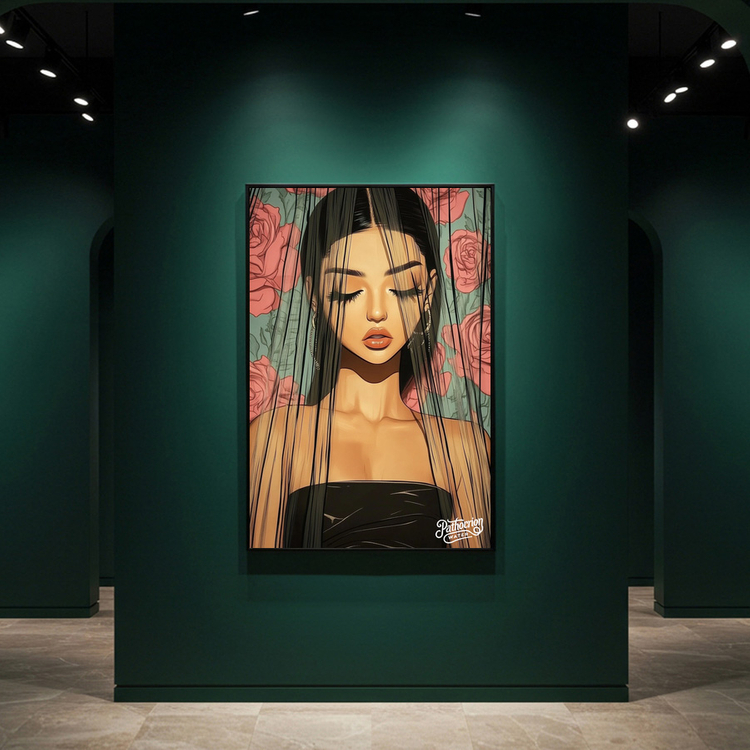 침묵의 여신 그림 액자 팝아트 인테리어소품 여성미인 인물그림 인물액자 대형 감성적인 거실 벽걸이 예술 아트포스터 이미지