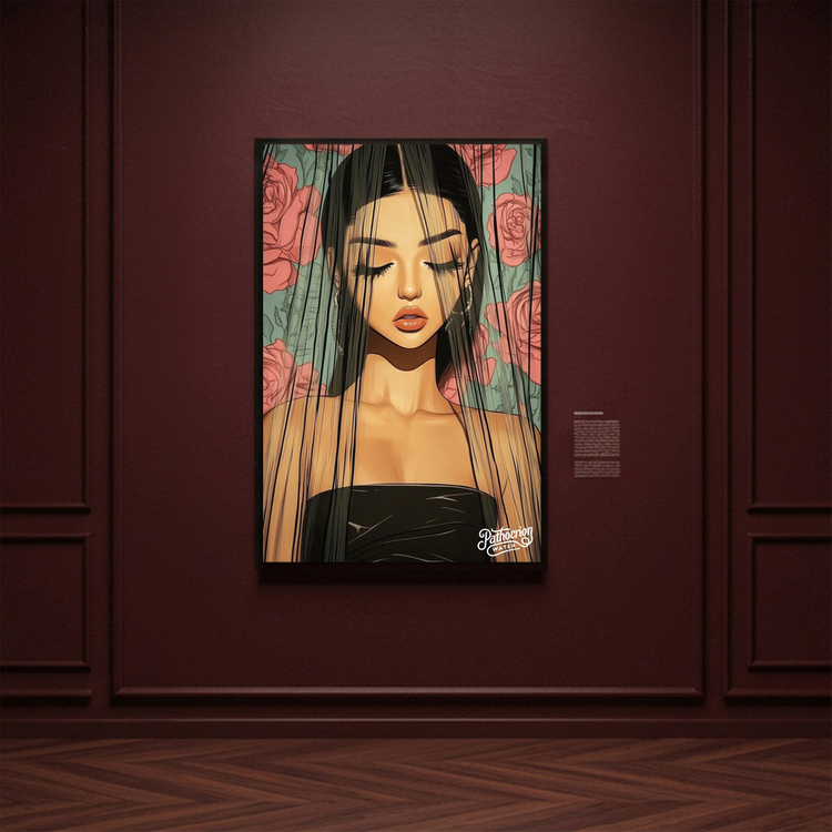 침묵의 여신 그림 액자 팝아트 인테리어소품 여성미인 인물그림 인물액자 대형 감성적인 거실 벽걸이 예술 아트포스터 이미지