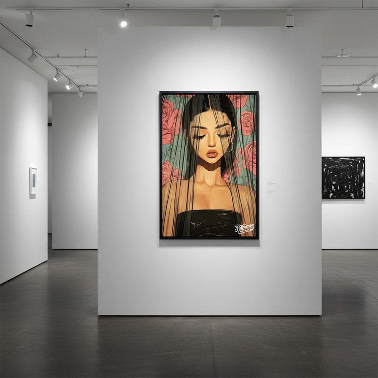 침묵의 여신 그림 액자 팝아트 인테리어소품 여성미인 인물그림 인물액자 대형 감성적인 거실 벽걸이 예술 아트포스터 이미지