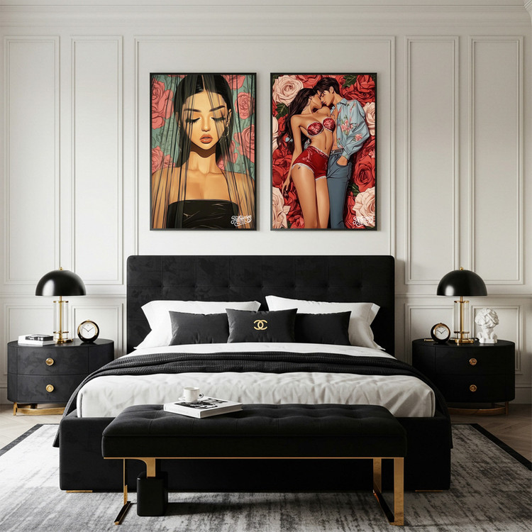 침묵의 여신 그림 액자 팝아트 인테리어소품 여성미인 인물그림 인물액자 대형 감성적인 거실 벽걸이 예술 아트포스터 이미지