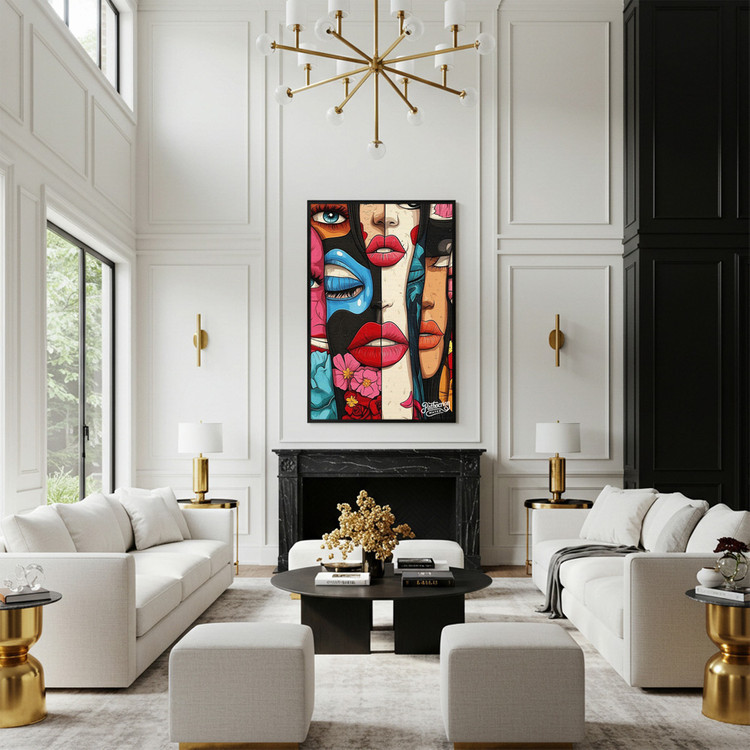 감정의 파편들 그림 액자 팝아트 인테리어소품 여인그림 인물액자 대형 거실 포스터 카페 분위기 벽걸이 소품 장식품 이미지