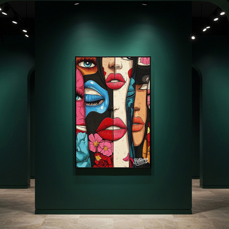 감정의 파편들 그림 액자 팝아트 인테리어소품 여인그림 인물액자 대형 거실 포스터 카페 분위기 벽걸이 소품 장식품 이미지