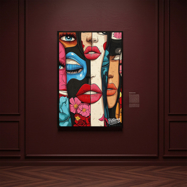 감정의 파편들 그림 액자 팝아트 인테리어소품 여인그림 인물액자 대형 거실 포스터 카페 분위기 벽걸이 소품 장식품 이미지