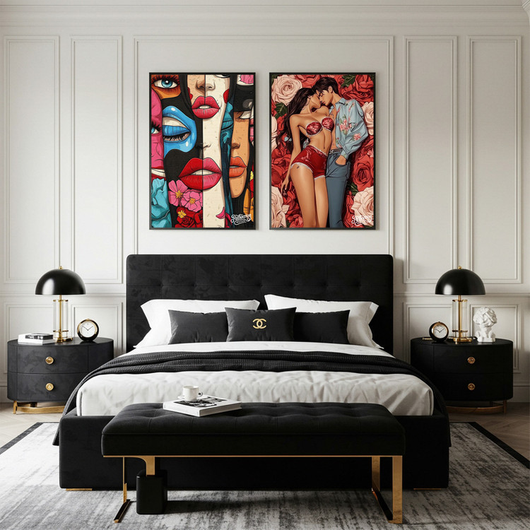 감정의 파편들 그림 액자 팝아트 인테리어소품 여인그림 인물액자 대형 거실 포스터 카페 분위기 벽걸이 소품 장식품 이미지