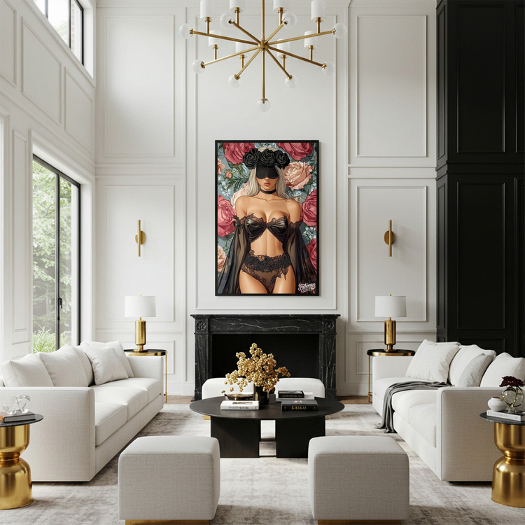 그림 액자 팝아트 인테리어소품 장례 없는 감정 여신그림 인물액자 꽃액자 대형 거실 벽걸이 전시용 아트포스터 그림액자 이미지