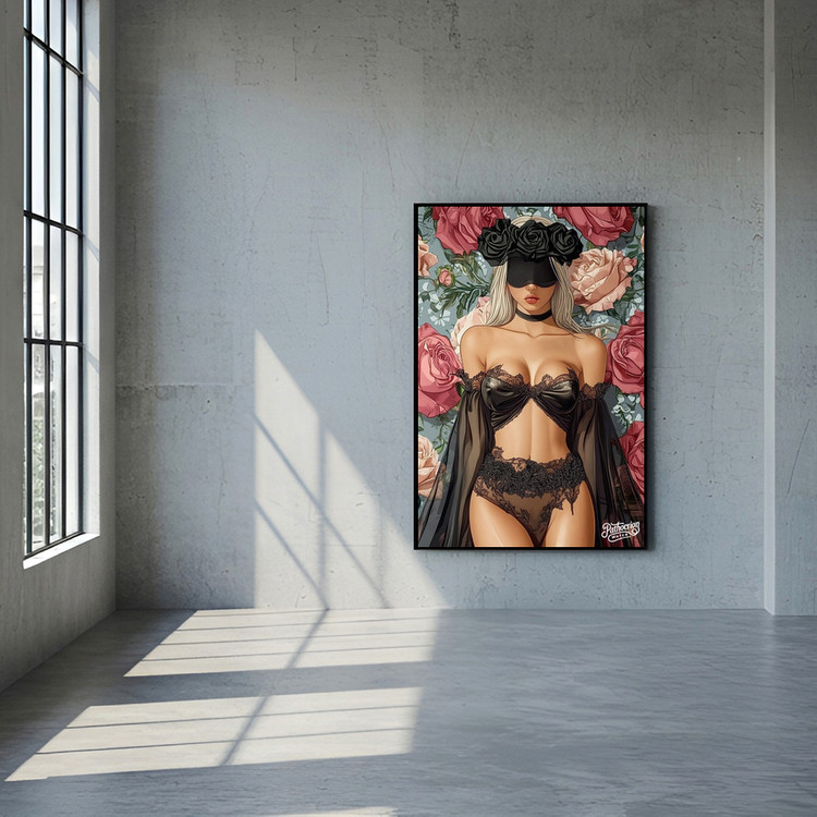 그림 액자 팝아트 인테리어소품 장례 없는 감정 여신그림 인물액자 꽃액자 대형 거실 벽걸이 전시용 아트포스터 그림액자 이미지