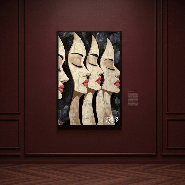 숨 쉬는 정적 그림 액자 팝아트 인테리어소품 여인그림 인물액자 모던아트 대형 거실 벽면 장식 아트포스터 카페용품 선 이미지