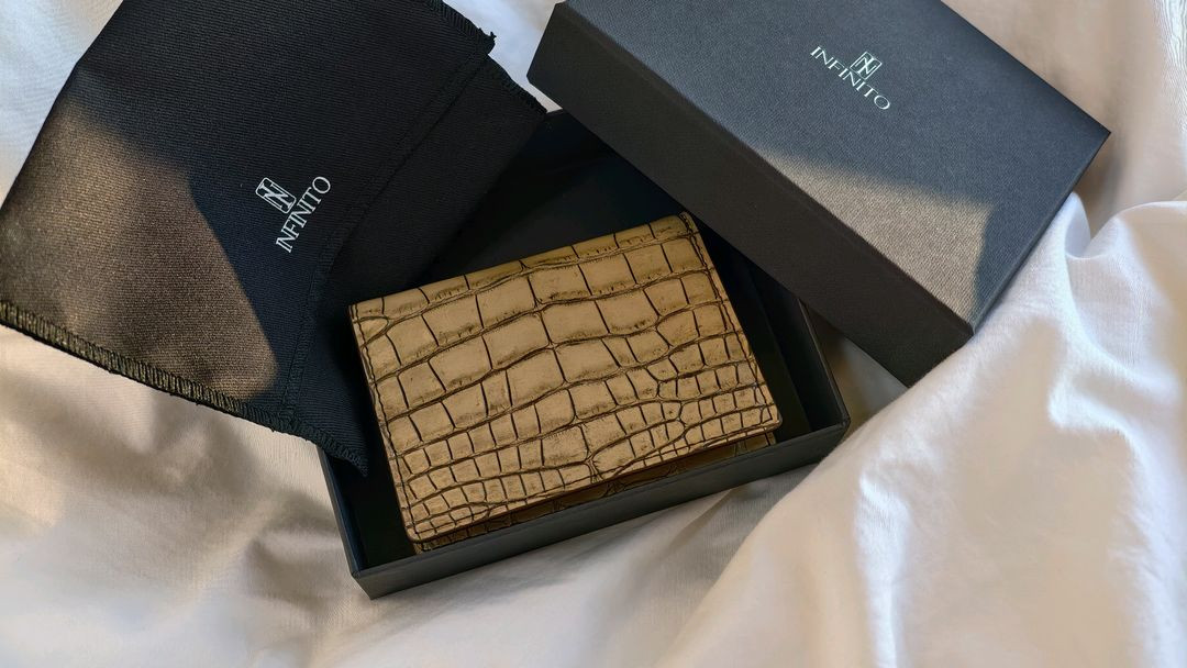 새상품)인피니토 악어가죽 명함지갑 악어지갑 이미지