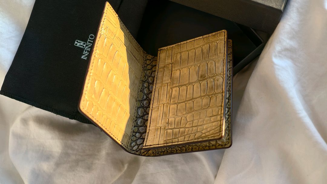 새상품)인피니토 악어가죽 명함지갑 악어지갑 이미지