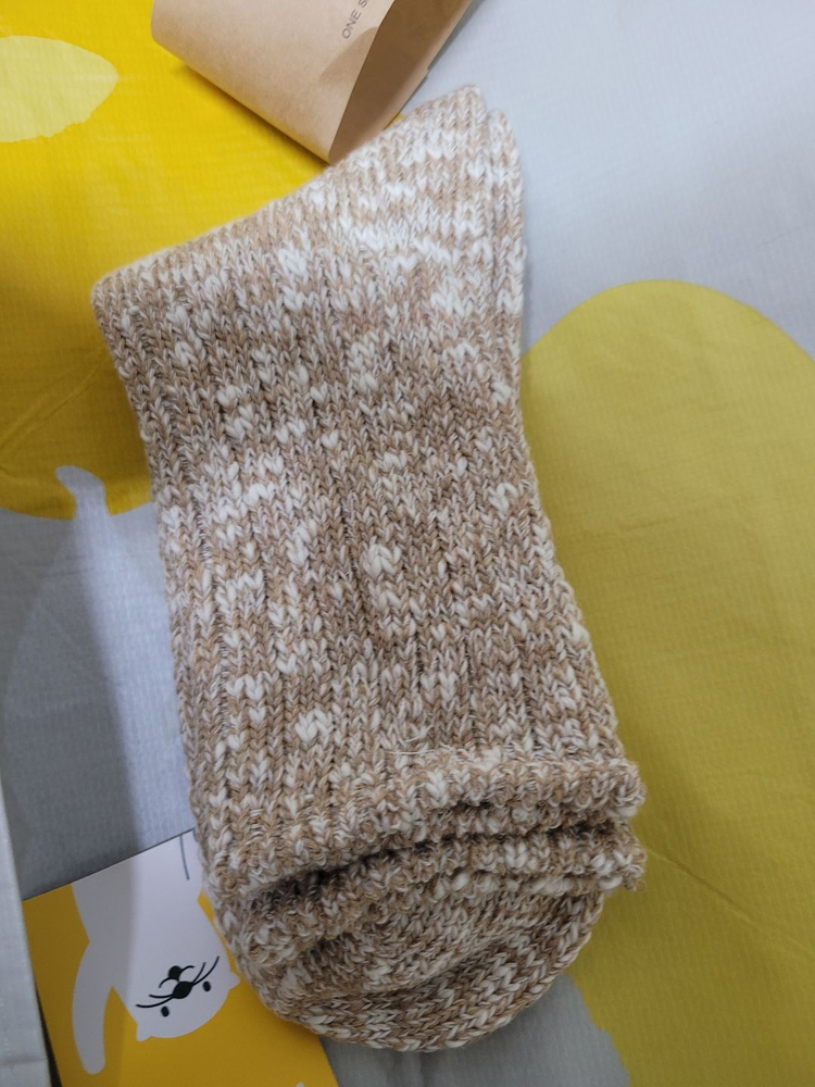 르몽드 슬라브(슬랩) 네프 부츠 양말(새것두껍내구성통기성쿠션감)(레드윙 복각 아메카지 일본산 울양말 로토토 시오타) 이미지