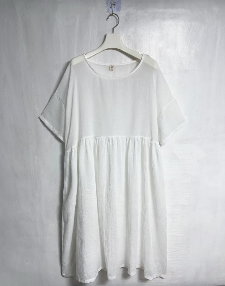 이새(isae) 마(린넨) 100% 조끼, 핀턱 면 원피스 세트 이미지