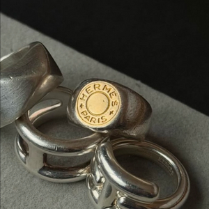 에르메스 빈티지 골드 실버 링 이미지