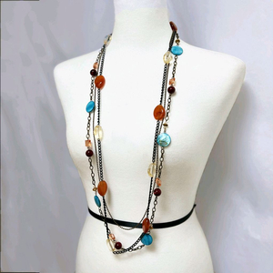 새상품]디테일 세밀한 엔틱 체인 빈티지 롱 목걸이/귀걸이 반지 팔찌 진주 샤넬 14k 18k 스와로브스키 구찌 이미지