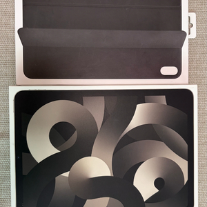 (풀박스) 아이패드 에어 5세대 64GB Wi-Fi 스타라이트 + 애플 펜슬 2세대 + 정품 폴리오 케이스 이미지