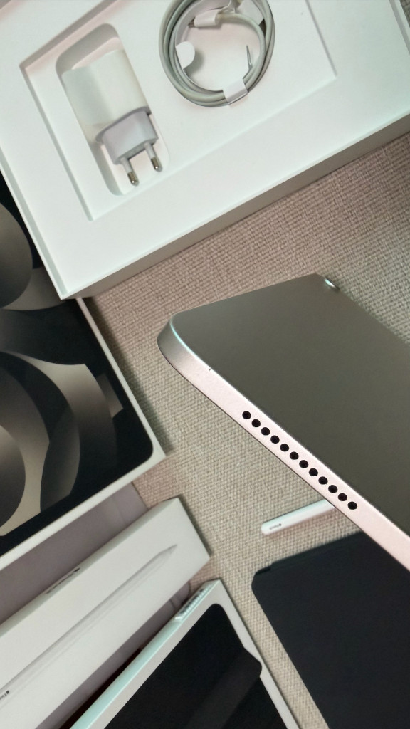 (풀박스) 아이패드 에어 5세대 64GB Wi-Fi 스타라이트 + 애플 펜슬 2세대 + 정품 폴리오 케이스 이미지