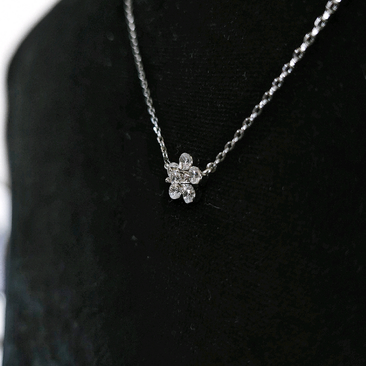 새상품,선물박스포장]플라워 스와로브스키스톤 실버 목걸이/귀걸이 반지 팔찌 진주 샤넬 반클리프 루이비통 불가리 디올 이미지