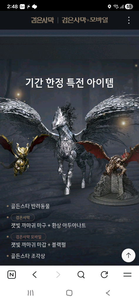 검은사막 기간 한정 특전 이미지