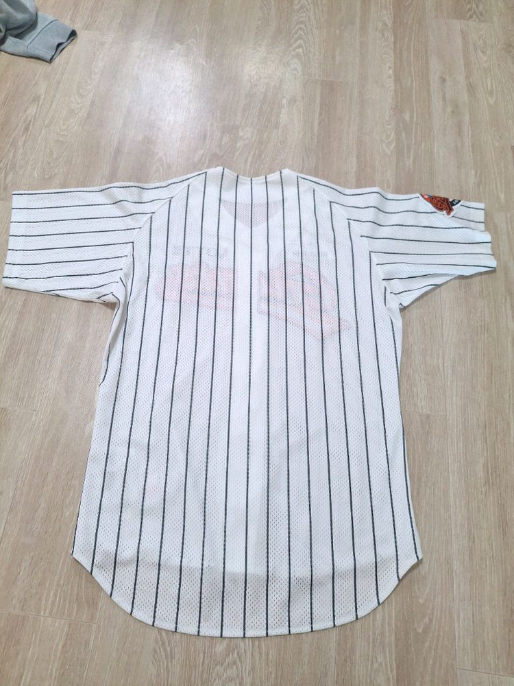 롯데자이언츠 노마킹 넥슨패치 홈 스트라이프 90사이즈 유니폼 이미지