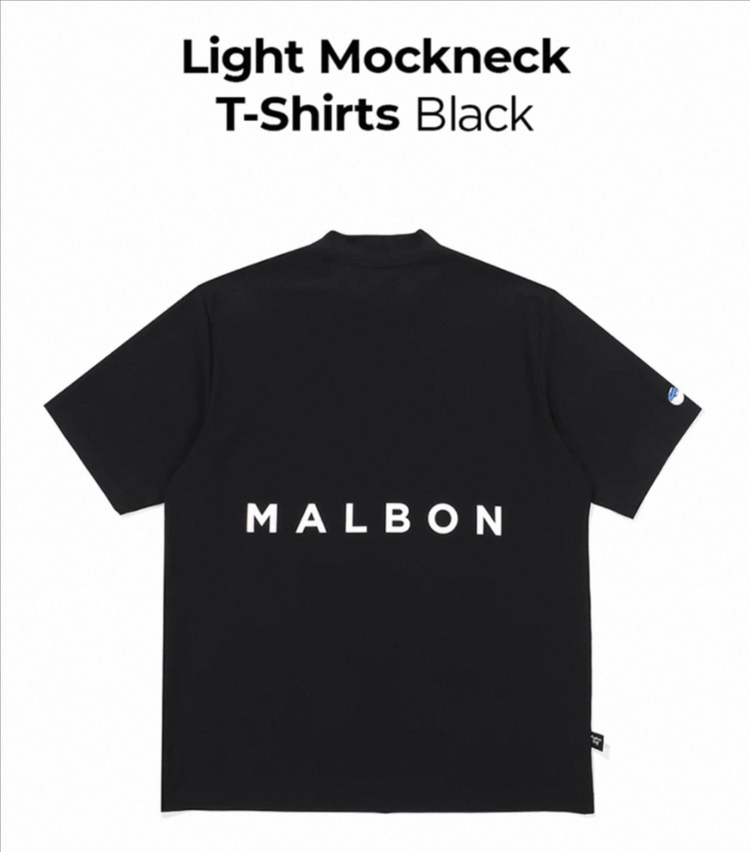 말본 블랙 반넥 반팔 이미지