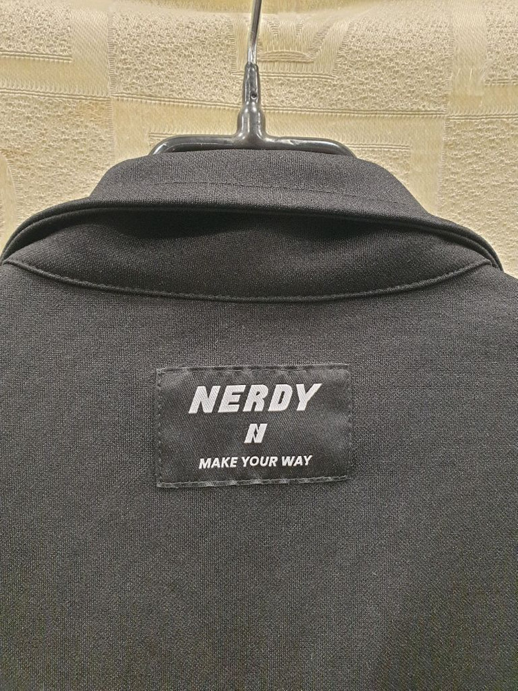 널디 NERDY 블랙 퍼플 삼선 트랙탑 져지 S 이미지