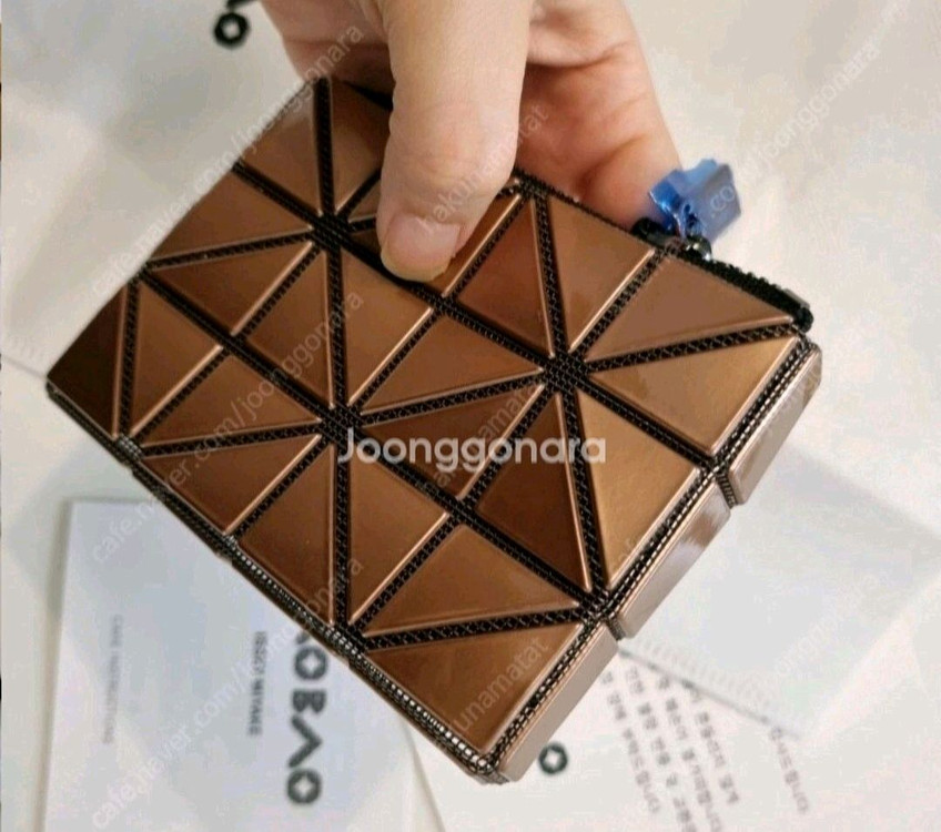 바오바오 카세트 카드지갑 브라운 새상품 이미지