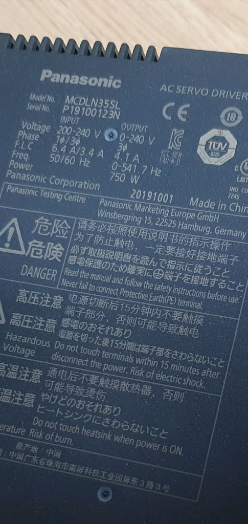 Panasonic 서보드라이버 MCDLN35SL 750W 미사용품 이미지