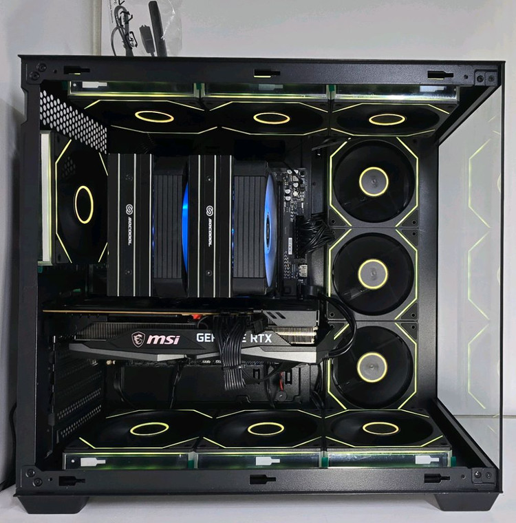 (새제품 블랙)9800X3D, RTX5070Tl, B850M WIFI,1000W, 공랭최강, 방송게이밍컴퓨터본체 이미지