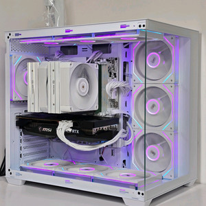 (새제품 반본체 공랭 화이트)9800X3D, B850M, 850W GOLD 공랭최강, 방송게이밍컴퓨터본체 이미지