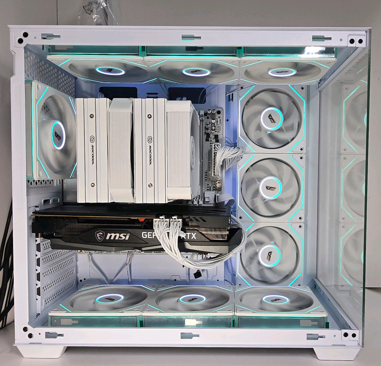 (새제품 반본체 공랭 화이트)9800X3D, B850M, 850W GOLD 공랭최강, 방송게이밍컴퓨터본체 이미지