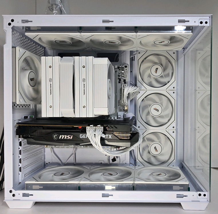 (새제품 반본체 공랭 화이트)9800X3D, B850M, 850W GOLD 공랭최강, 방송게이밍컴퓨터본체 이미지