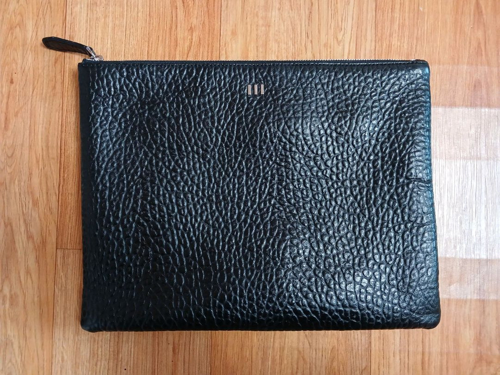 무크 mook(정품) 남성 천연 소가죽 클러치백 가방 (블랙) (상태 최상급) 이미지