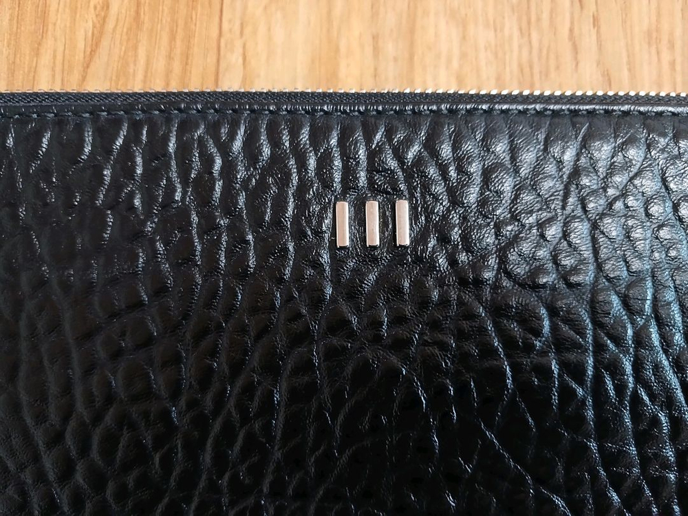 무크 mook(정품) 남성 천연 소가죽 클러치백 가방 (블랙) (상태 최상급) 이미지