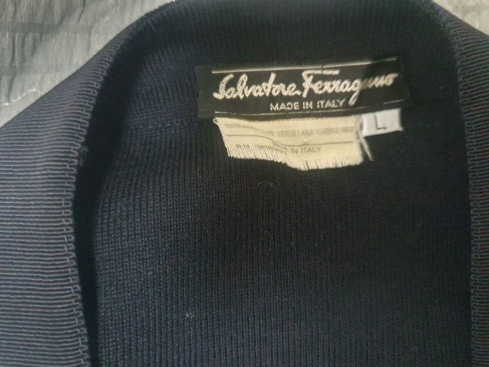 살바토레 페라가모 네이비 울 가디건 L 이미지