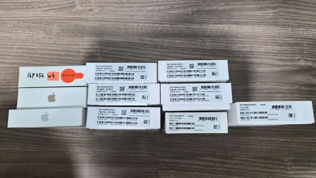 갤럭시 폴드7,폴드6,S25, S24FE, S23FE,아이폰16 프로, 에어, A36,점프3 빈 박스 이미지