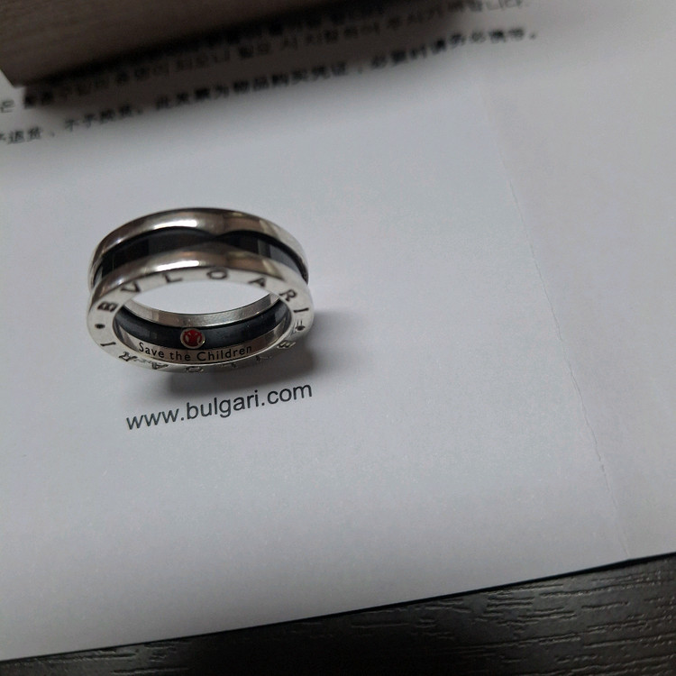 불가리 세이브더칠드런 링 실버 블랙 54호입니다 이미지