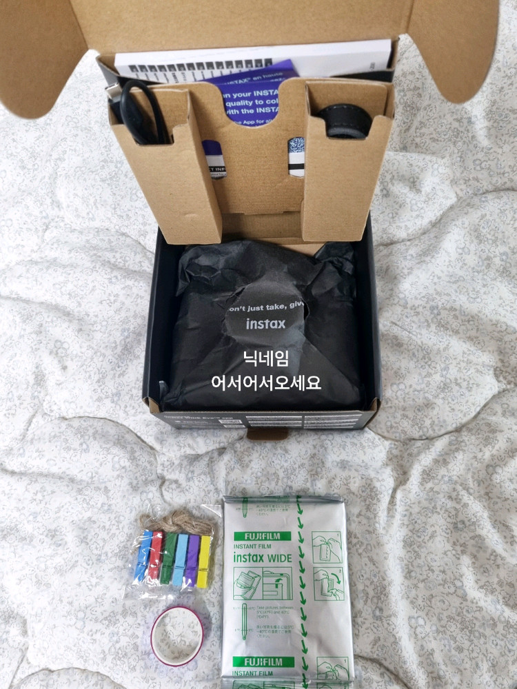 새상품 인스탁스 와이드 에보+필름10장 폴라로이드 즉석 카메라 필름카메라 와이드에보 이미지