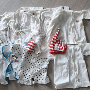 택포)신생아 배냇저고리 & 배냇수트 7벌+손싸개4개+모자1개 이미지