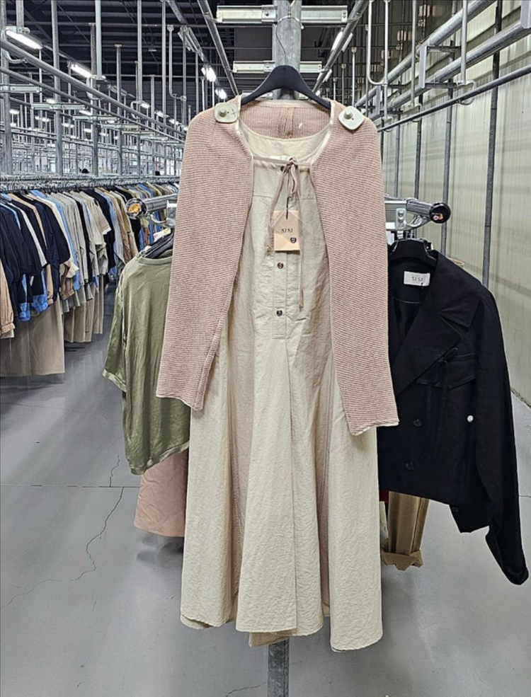 SJSJ 니트 가디건 원피스 세트 66 새 상품 이미지