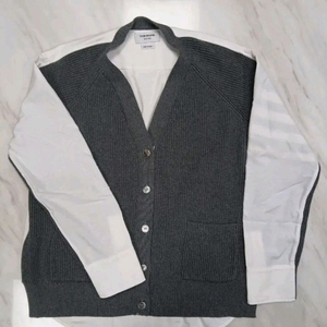 [희귀템] 톰브라운 사선완장 니트 면 셔츠형 가디건 4 사이즈 (루이비통 샤넬 구찌 펜디 프라다 에르메스 디올) 이미지